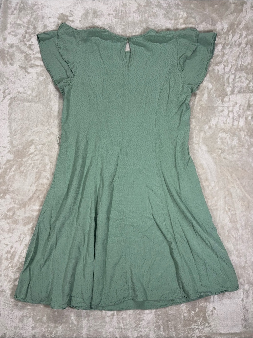 Downeast Sage Green Flutter Sleeve Textured Midi Dress XL - Picture 13 of 13
